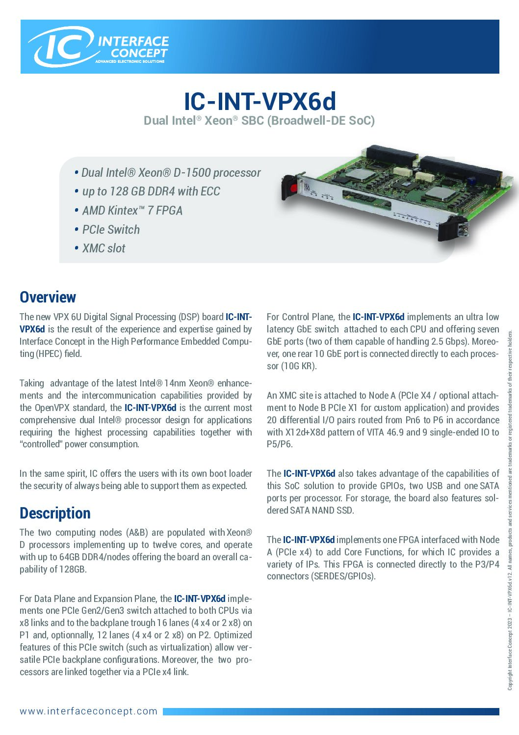 IC-INT-VPX6d Interface Concept | Milexia Products
