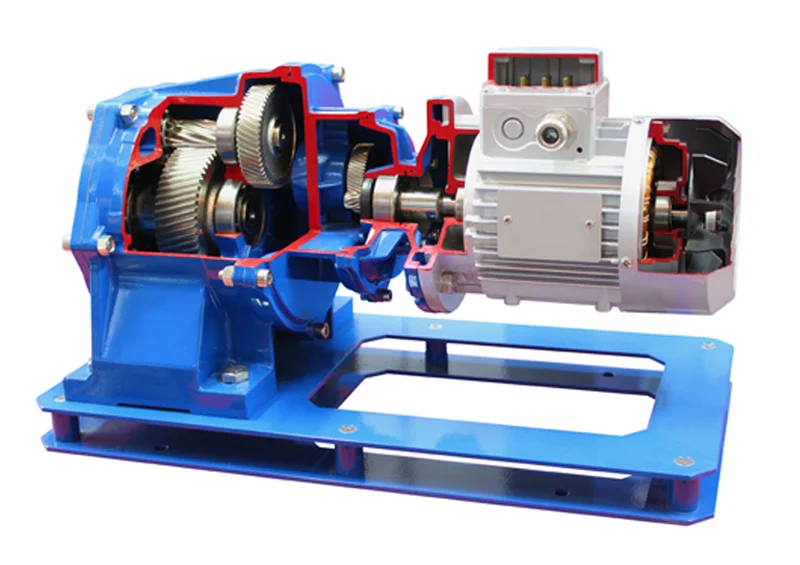 Motion control – electric motor with visible gears